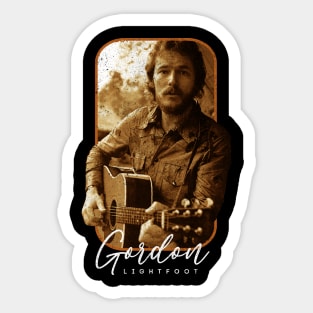 Gordon Retro Lightfoot Sticker